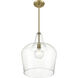 Puckette 1 Light 13.75 inch Vintage Brass Pendant Ceiling Light